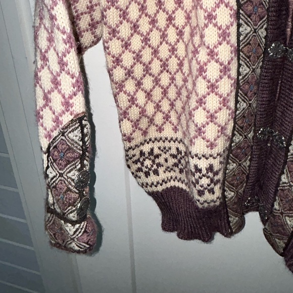 Dale Of Norway wool cardigan sweater with metal frogs women's sz 42 EUC - Picture 6 of 15